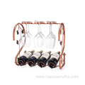 Iron creative upside down fashion home wine rack